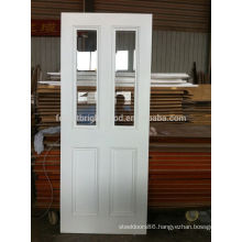 White Primed Victorian Style 2 Light Clear Bevelled Glass Internal Wood Door